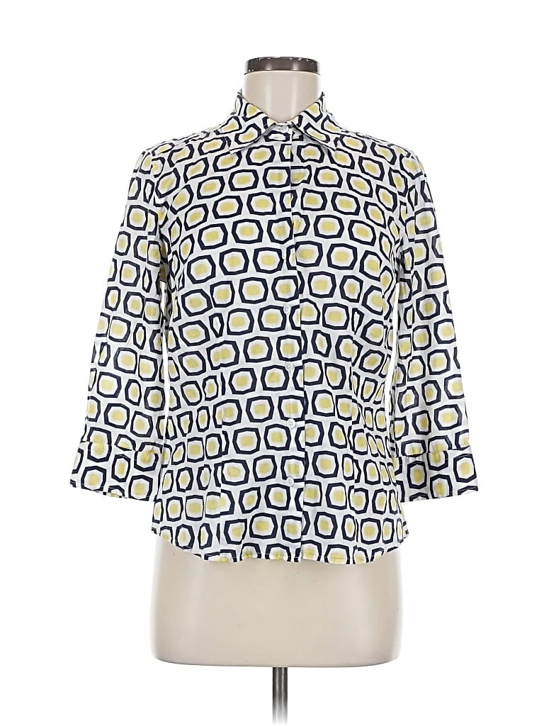 Pre-owned Ann Taylor 3/4 Sleeve Blouse In Blue