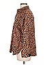 Chico's Animal Print Brown Long Sleeve Blouse Size Med (1) - photo 5