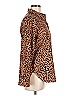 Chico's Animal Print Brown Long Sleeve Blouse Size Med (1) - photo 4