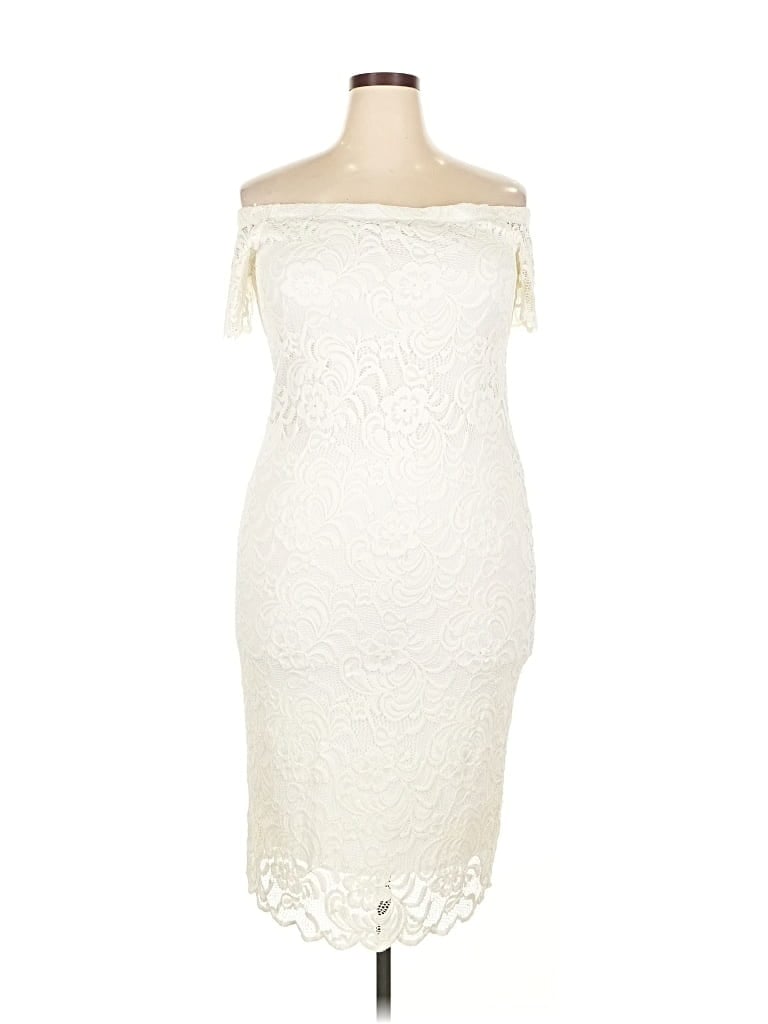 Pre-owned Ambiance Cocktail Dress In White