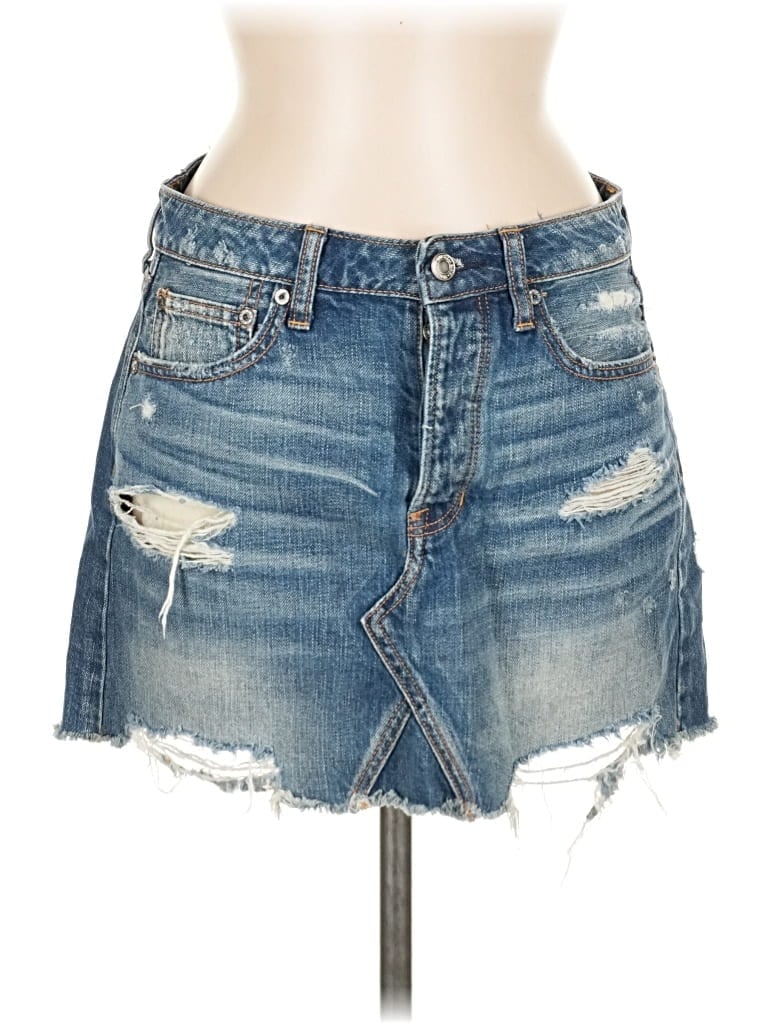 Pre-owned American Eagle Outfitters Denim Skirt In Blue