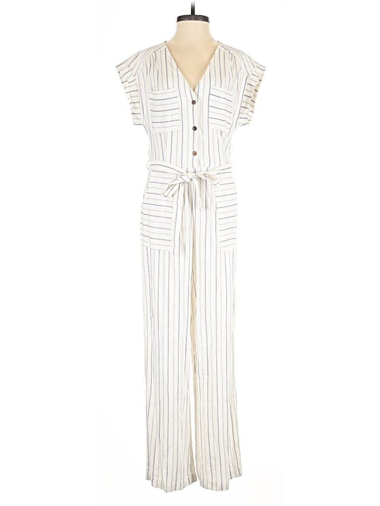 Pre-owned Monteau Jumpsuit In White