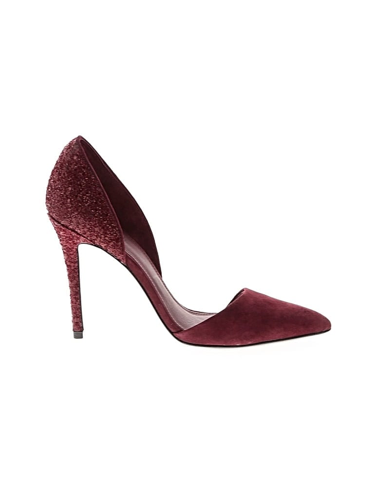Pre-owned Coach Heels In Burgundy