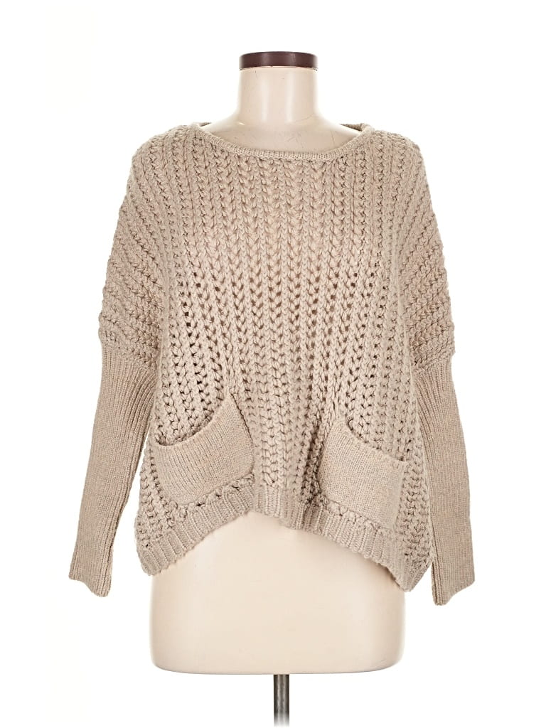 Pre-owned Threads 4 Thought Wool Pullover Sweater In Brown