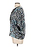 Elie Tahari Silver Blue Short Sleeve Blouse Size L - photo 5
