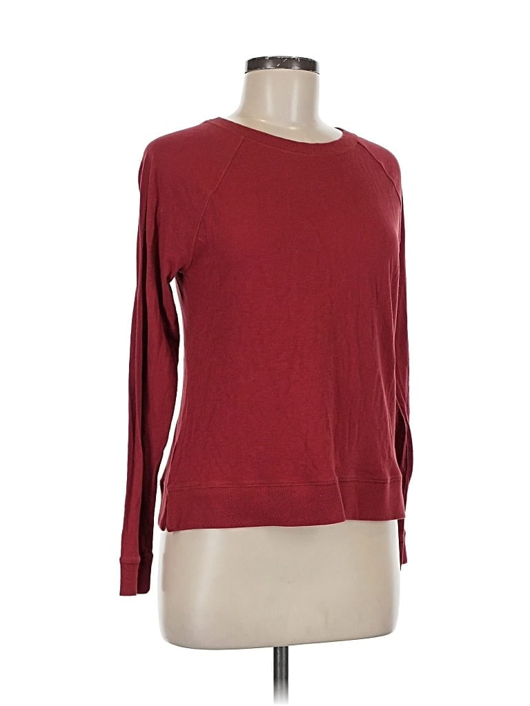 Pre-owned Ann Taylor Loft 3/4 Sleeve T-shirt In Burgundy