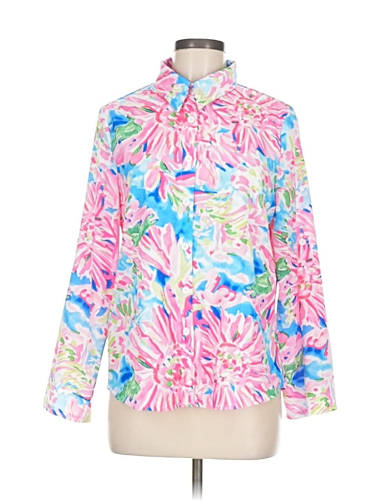 Pre-owned Shein Long Sleeve Blouse In Pink