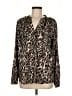 Calvin Klein 100% Polyester Animal Print Brown Long Sleeve Blouse Size M - photo 1