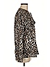 Calvin Klein 100% Polyester Animal Print Brown Long Sleeve Blouse Size M - photo 4