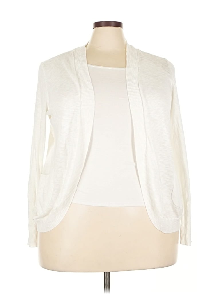 Pre-owned Maurices Cardigan Sweater In White