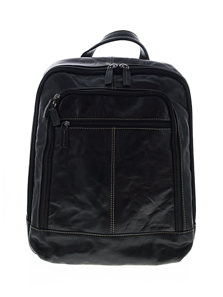 Pre-owned Jack Georges Leather Backpack In Black