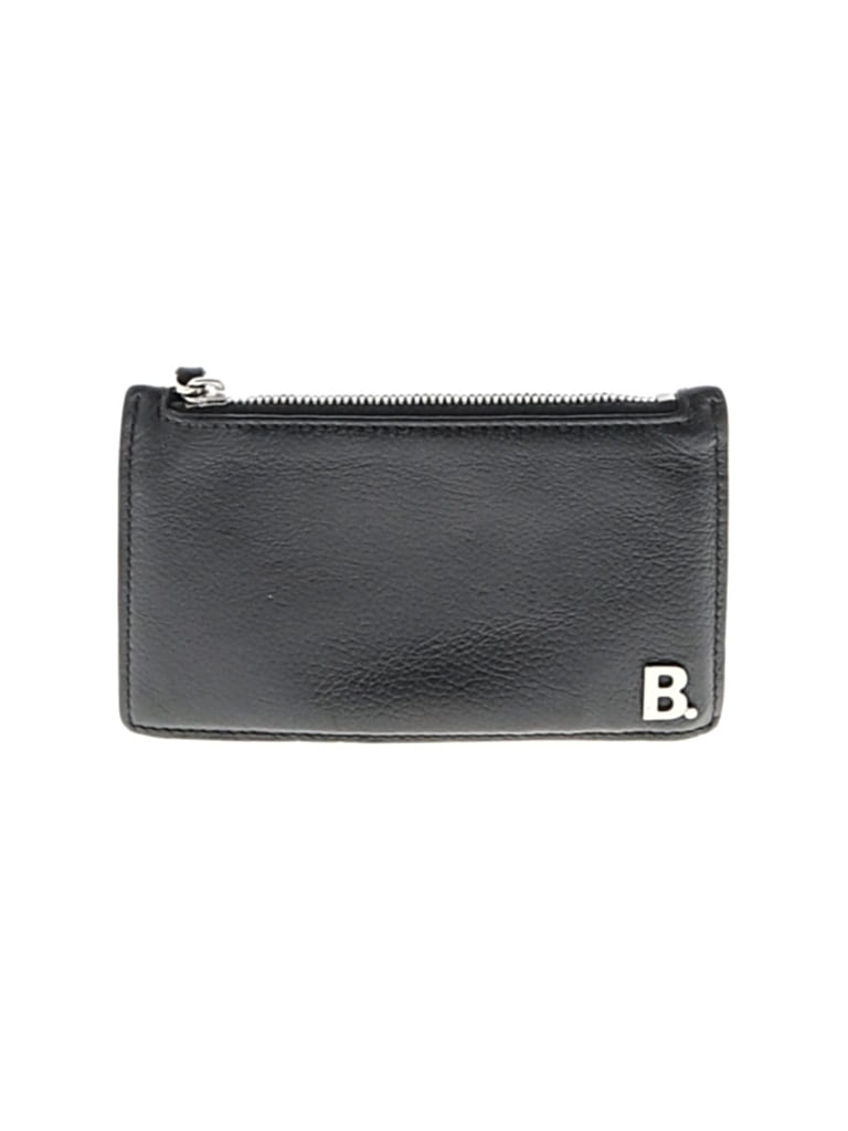 Pre-owned Balenciaga Leather Card Holder In Black