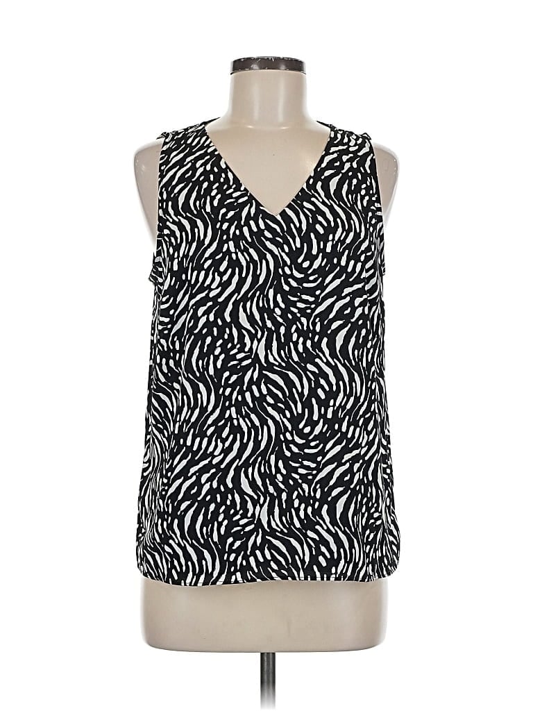 Pre-owned Nine West Sleeveless Blouse In Black