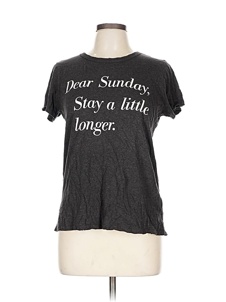 Pre-owned Junk Food Short Sleeve T-shirt In Gray