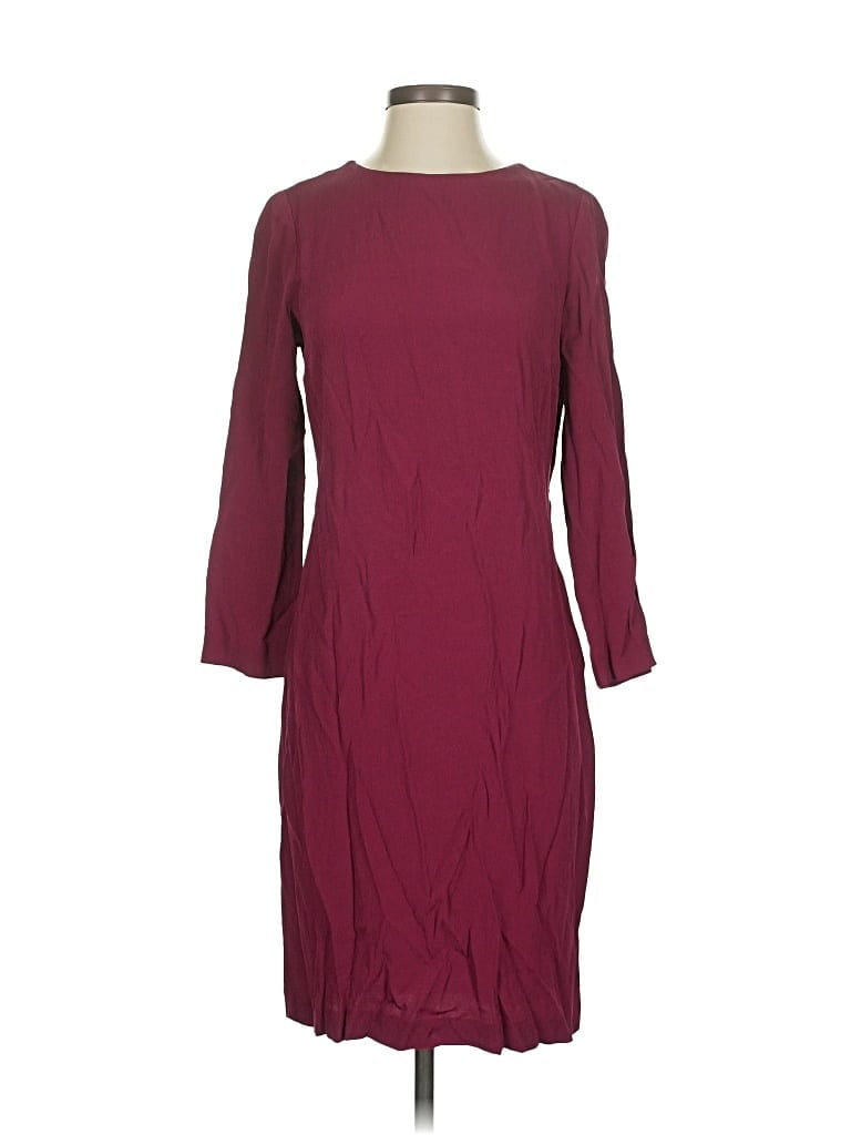 Massimo Dutti Cocktail Dress In Burgundy