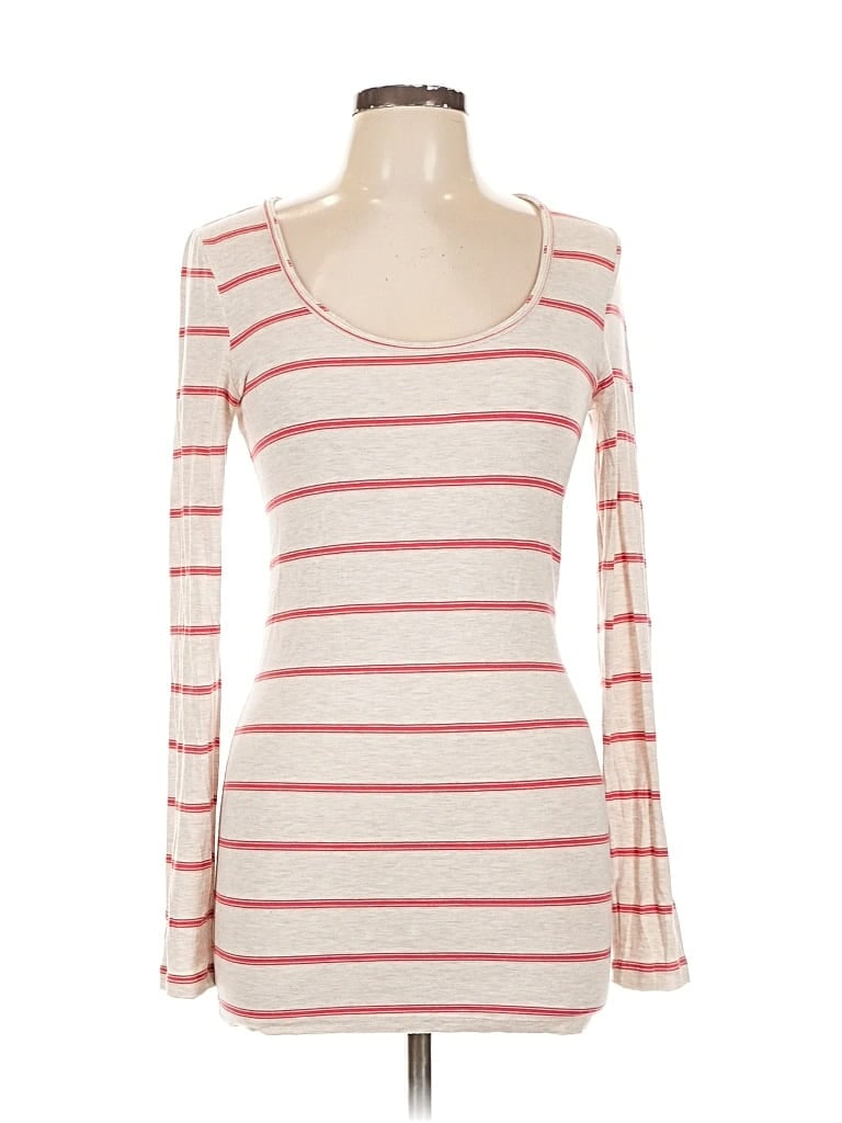 Pre-owned Caslon 3/4 Sleeve T-shirt In White