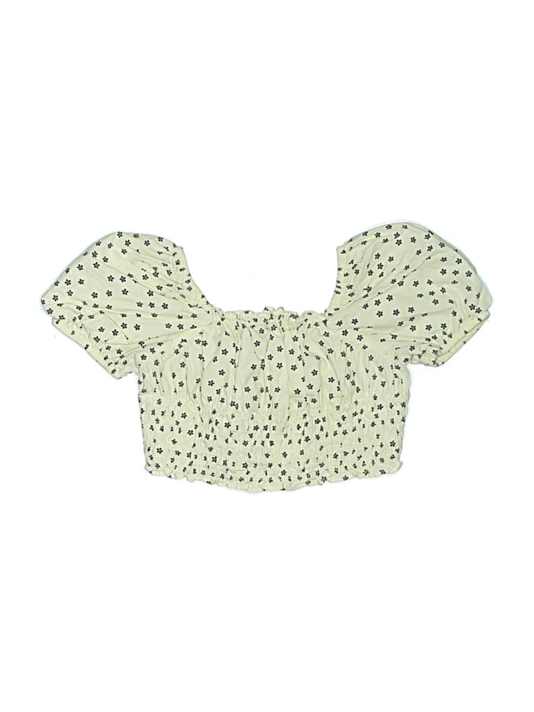 Pre-owned Zara Kids' Short Sleeve Blouse In Green