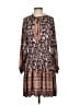 Current Air 100% Polyester Paisley Brown Casual Dress Size S - photo 1