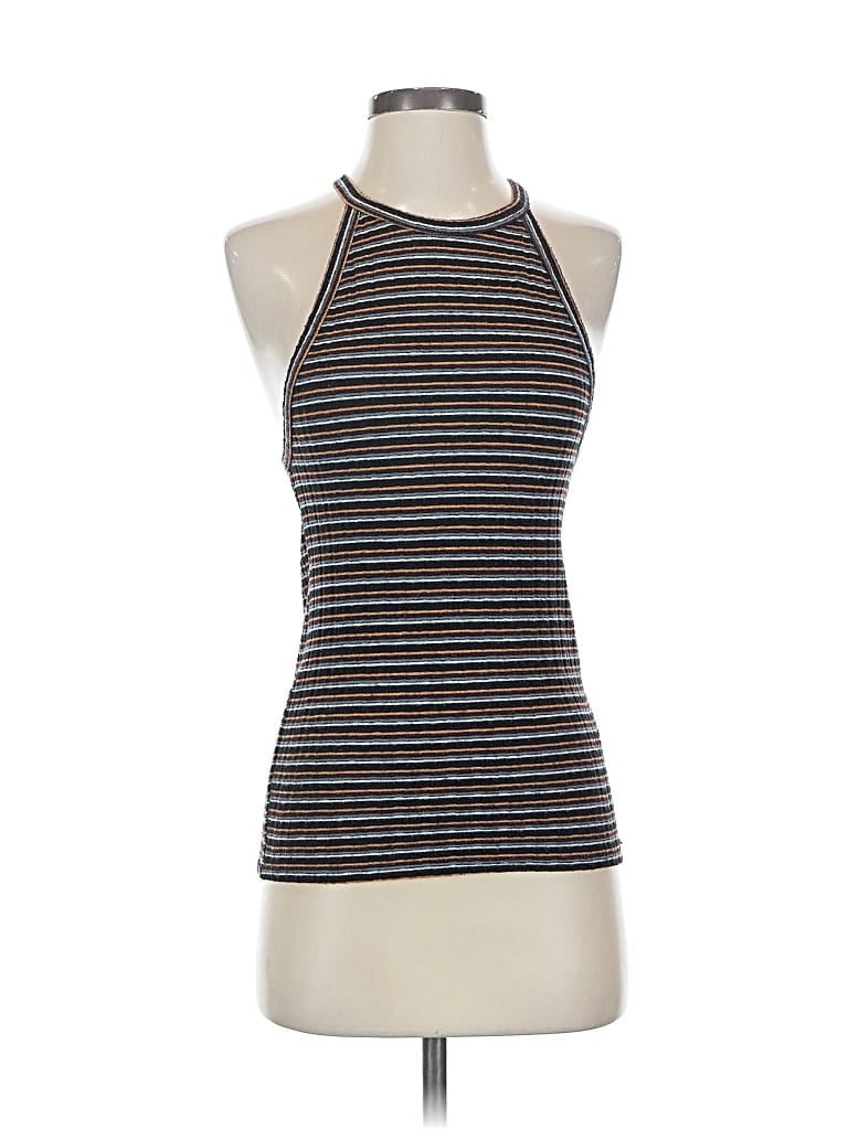 Pre-owned Volcom Tank Top Gray Halter Neckline Tops