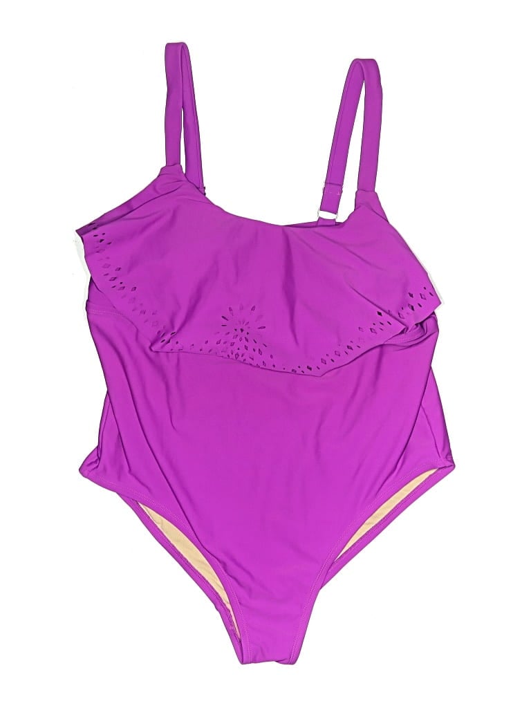 Pre-owned Ava & Viv One Piece Swimsuit In Purple