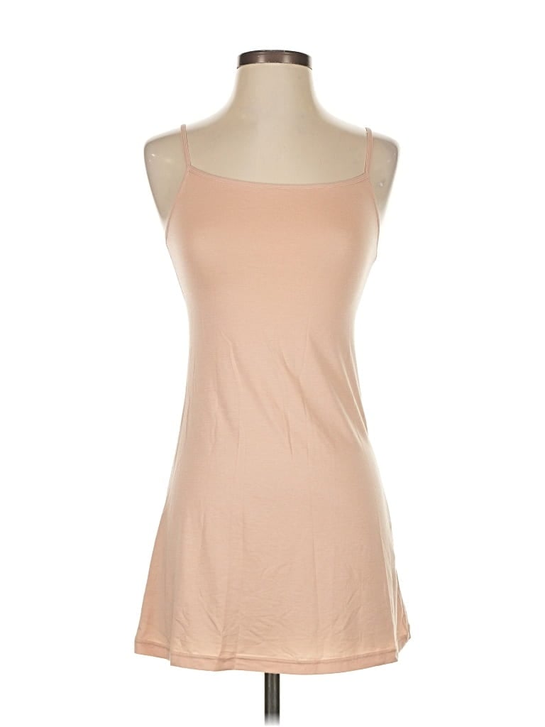 Pre-owned Uniqlo Tank Top Tan Strapless Neckline Tops In Brown