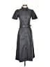 Ann Taylor 100% Polyester Solid Gray Casual Dress Size 00 - photo 1