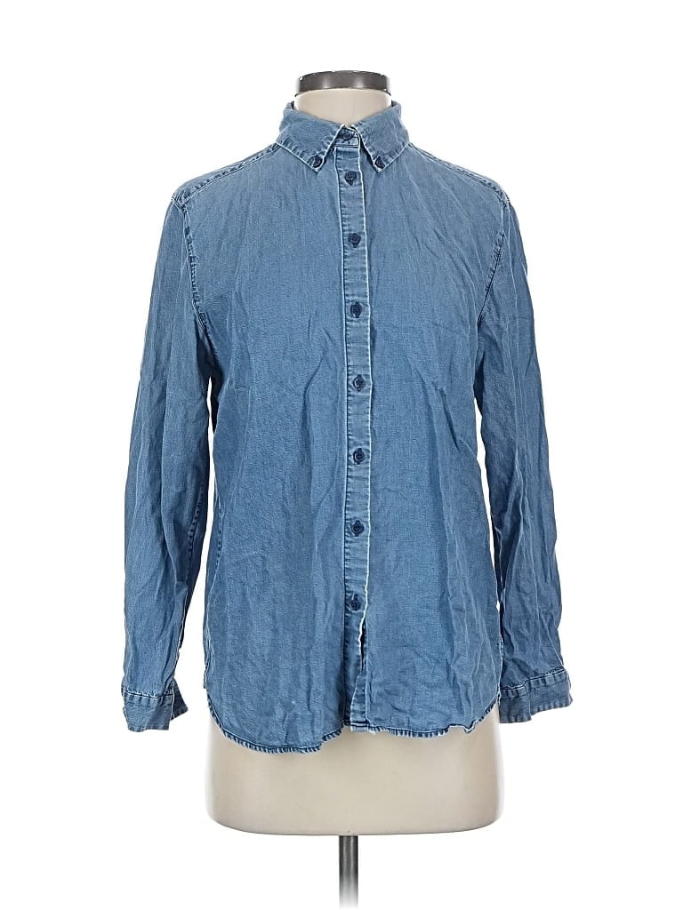 Pre-owned & Other Stories Long Sleeve Button Down Shirt In Blue