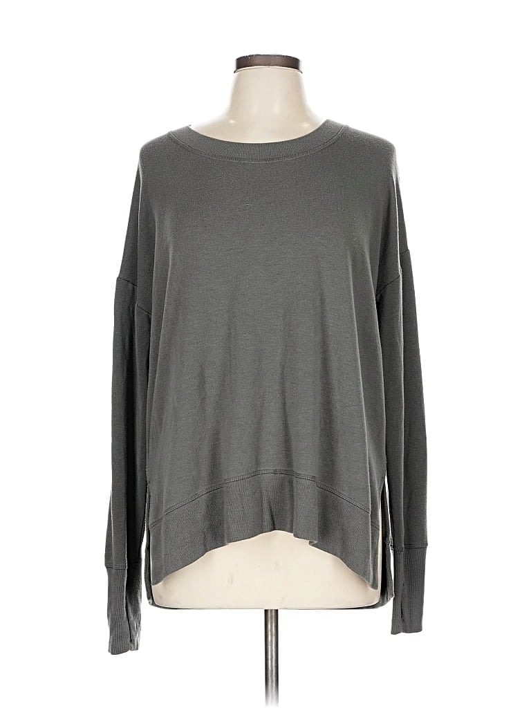 Pre-owned Athleta Pullover Sweater In Gray