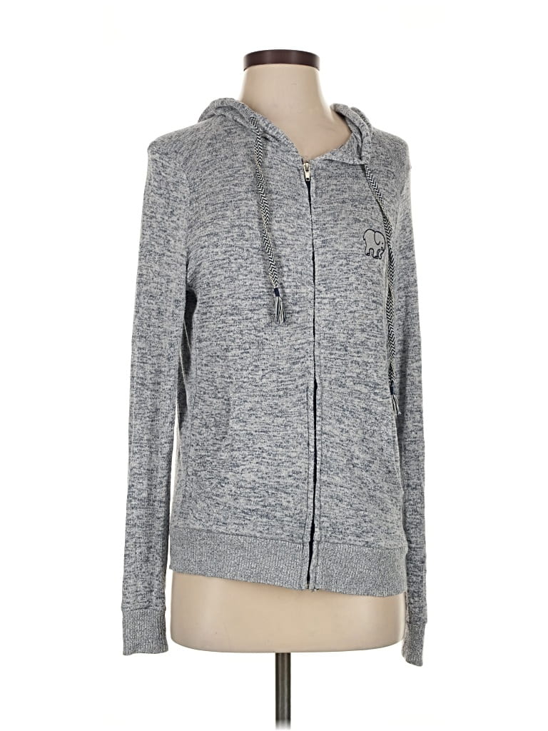 Pre-owned Ivory Ella Zip Up Hoodie In Gray