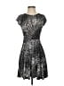 Tyche Graphic Silver Cocktail Dress Size S - photo 1