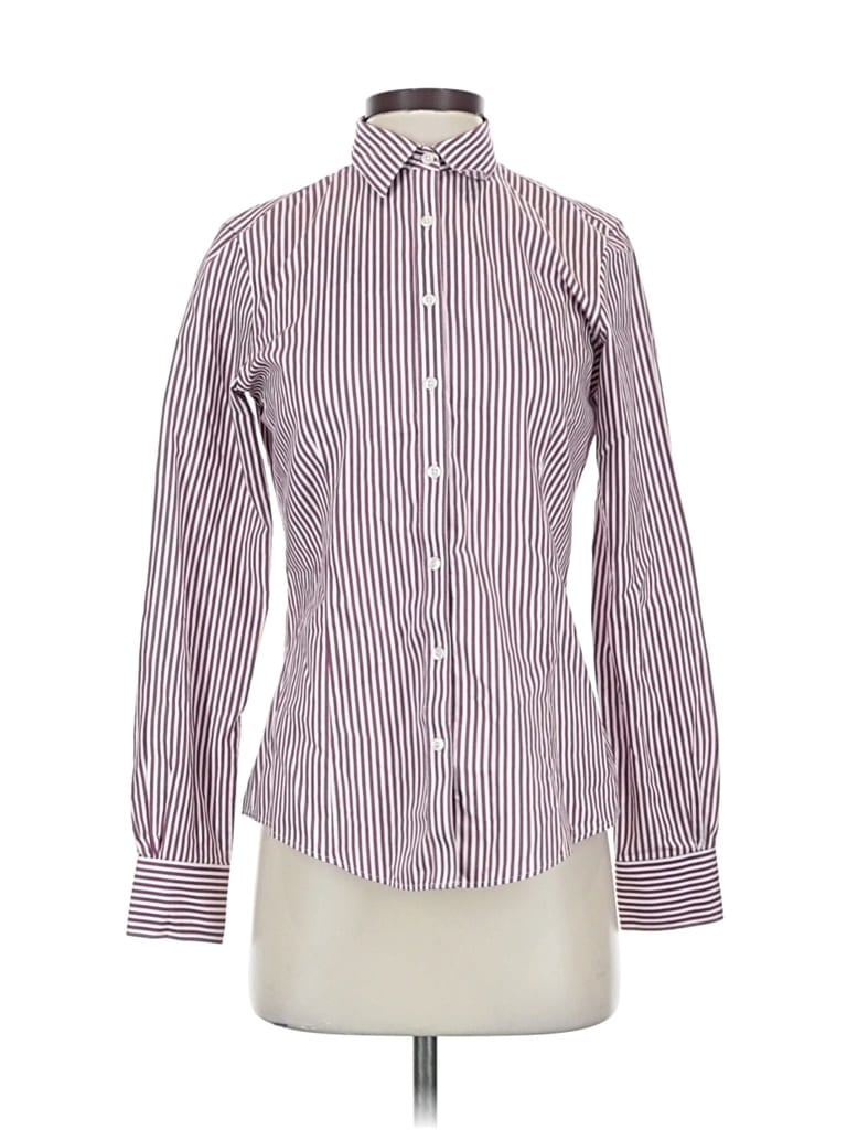 Pre-owned Brooks Brothers 346 Long Sleeve Button Down Shirt In Burgundy