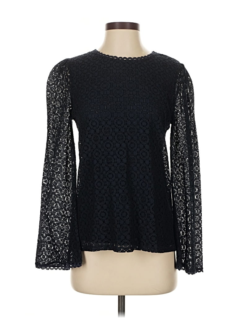 Pre-owned Banana Republic Long Sleeve Blouse In Black