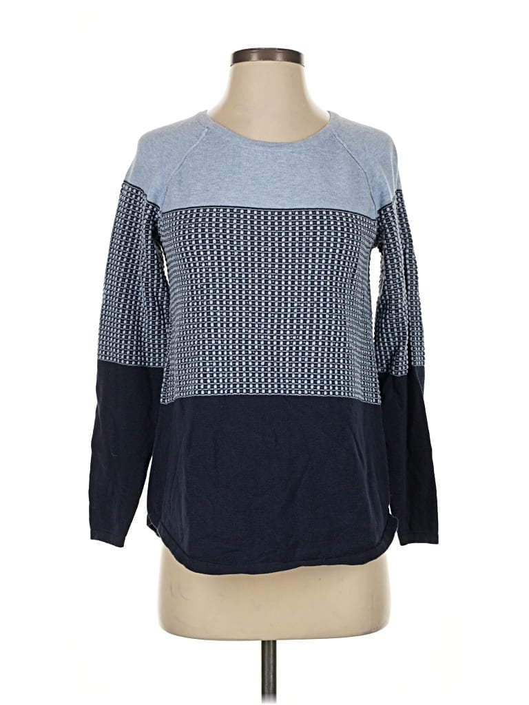 Pre-owned Karen Scott Long Sleeve T-shirt In Blue