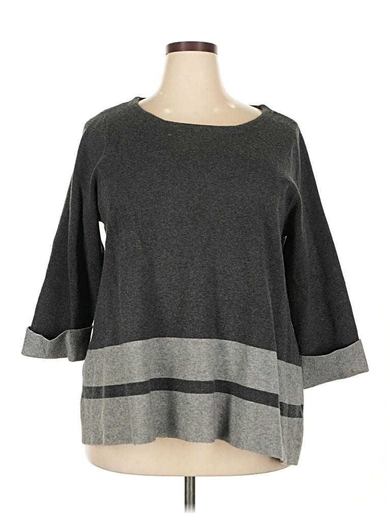 Pre-owned Max Studio Pullover Sweater In Gray