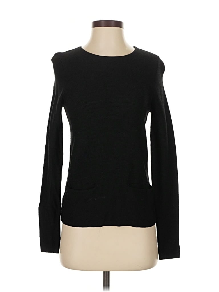 Pre-owned Ann Taylor Long Sleeve T-shirt In Black