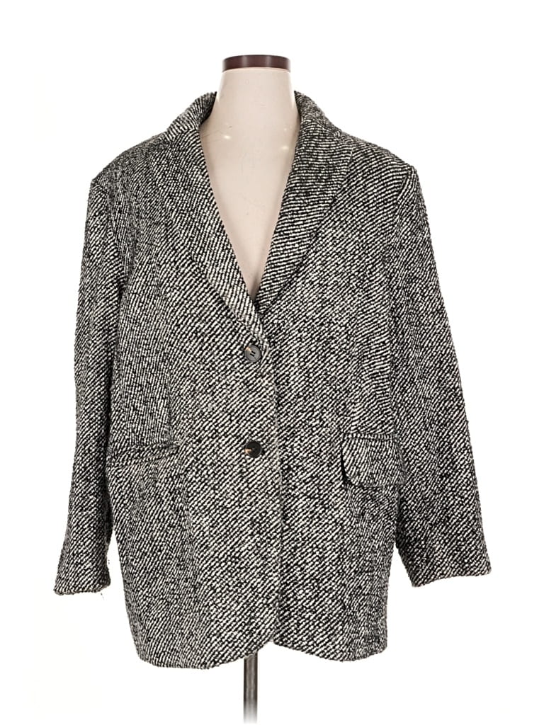 Pre-owned H&m Blazer Jacket In Gray