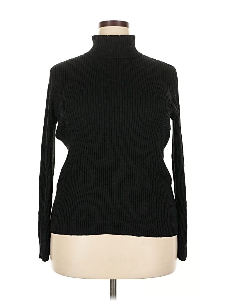 Pre-owned Assorted Brands Turtleneck Sweater In Black