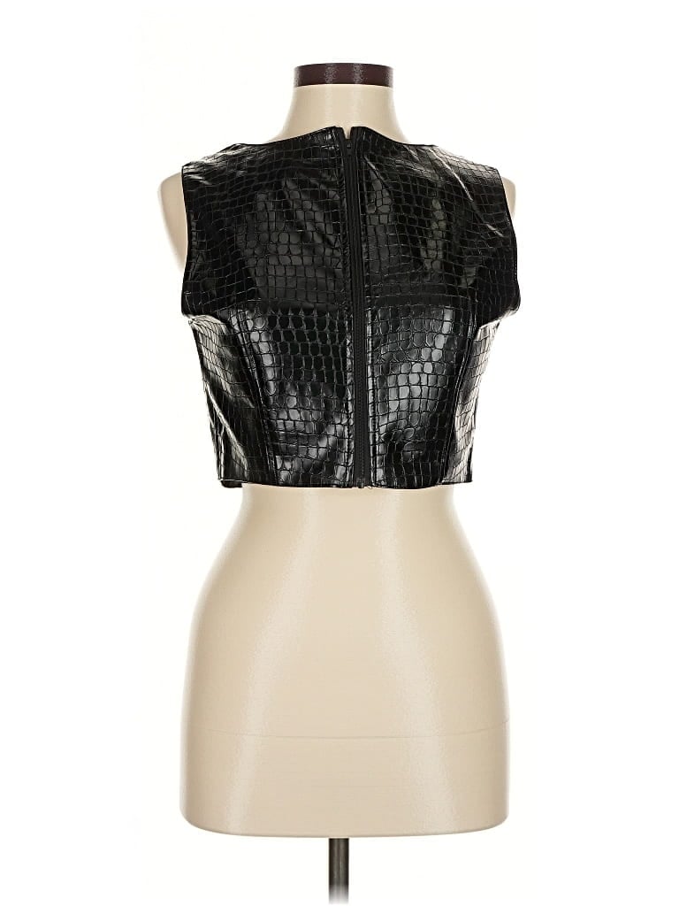 Pre-owned 7 For All Mankind Sleeveless Blouse In Black