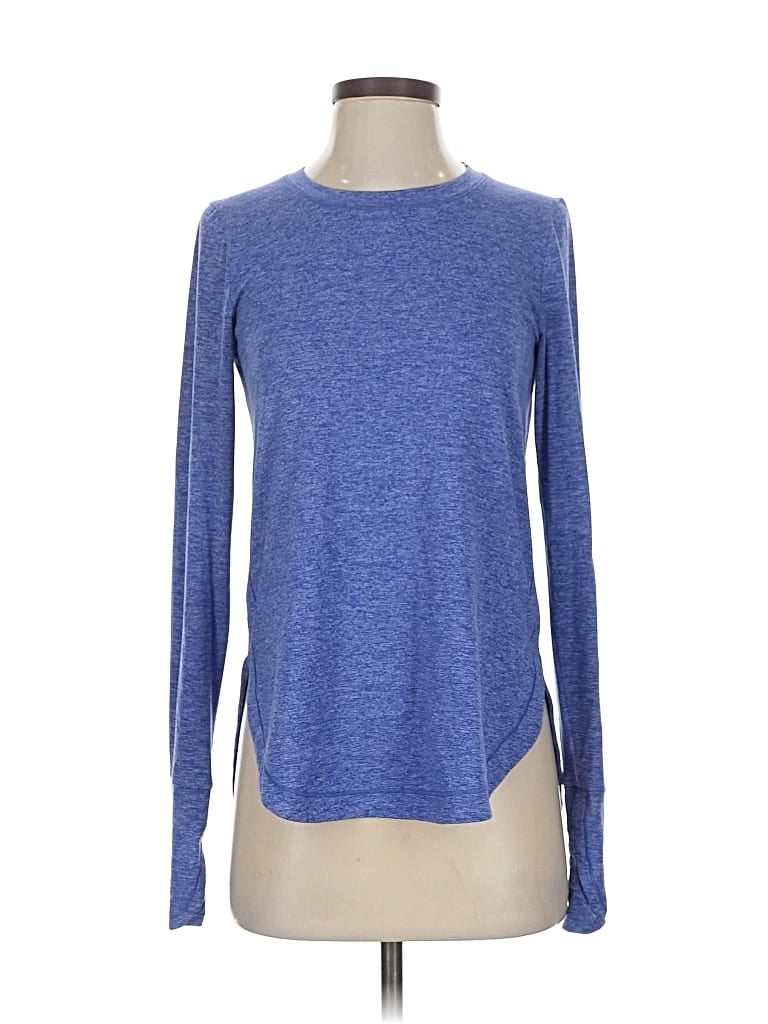 Pre-owned Athleta Long Sleeve T-shirt In Blue