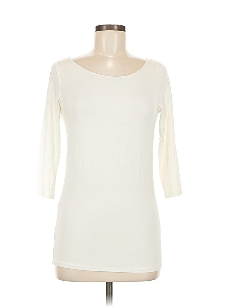 Pre-owned Majestic Filatures 3/4 Sleeve T-shirt In White