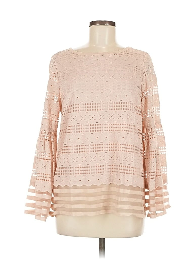 Pre-owned Max Studio Long Sleeve Blouse In Pink