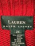 Lauren by Ralph Lauren 100% Cotton Solid Red Pullover Sweater Size 2X - photo 7