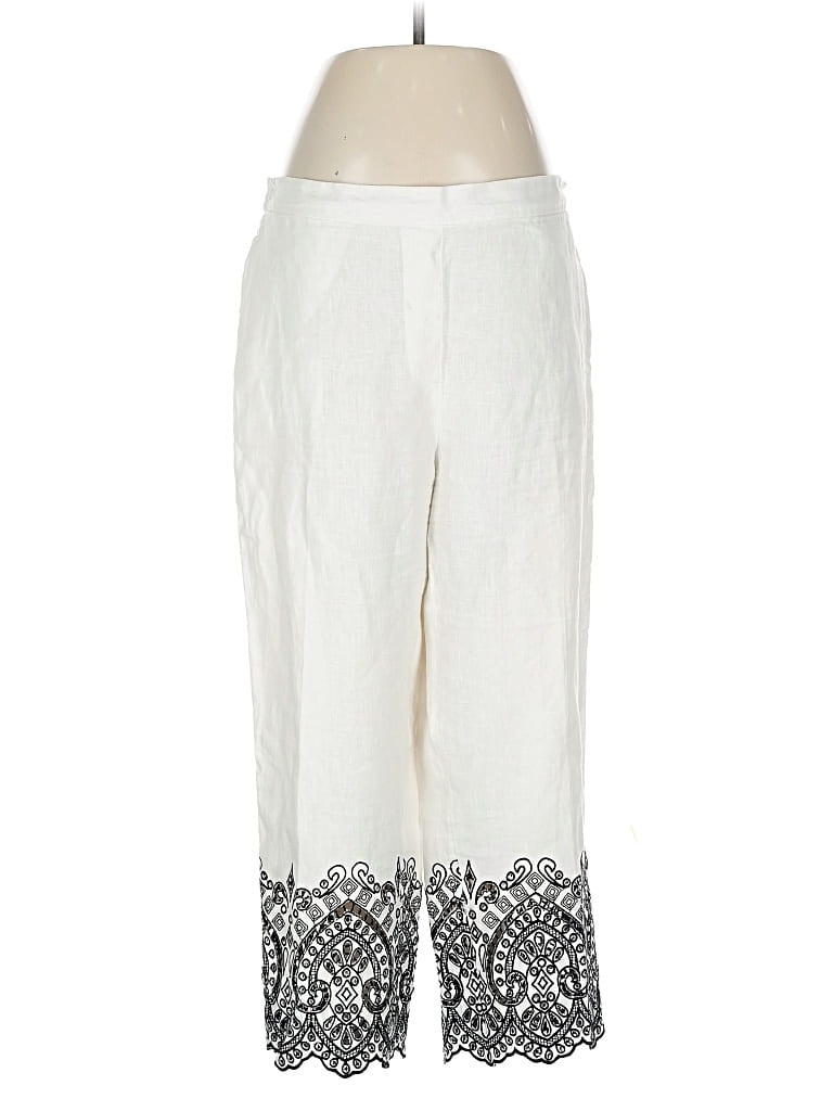 Pre-owned Chico's Linen Pants In White
