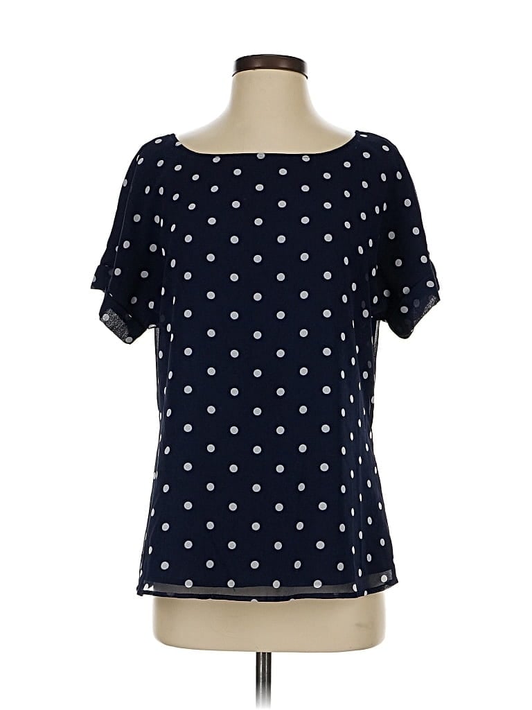 Pre-owned Banana Republic Short Sleeve Blouse In Blue