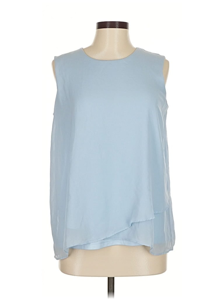 Pre-owned Calvin Klein Sleeveless Blouse In Blue