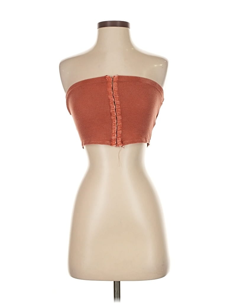 Pre-owned Urban Outfitters Tube Top Orange Strapless Neckline Tops
