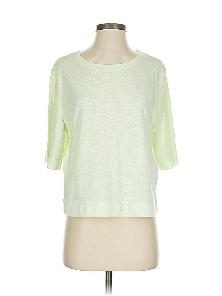 Pre-owned Athleta 3/4 Sleeve T-shirt In Green