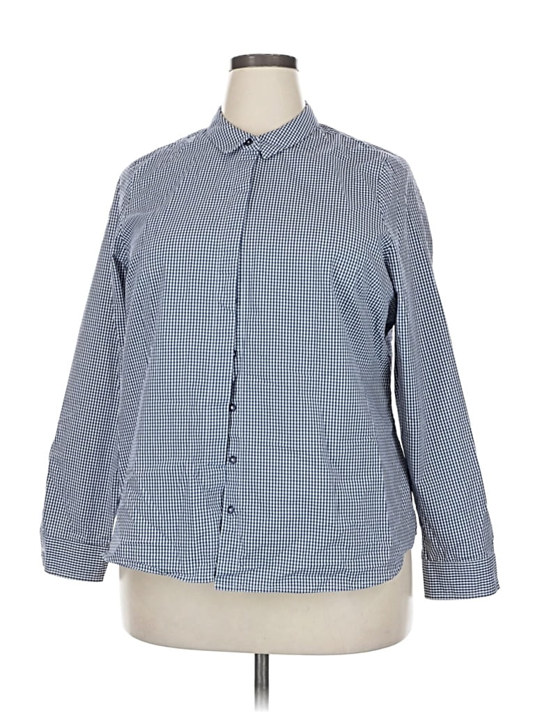 Pre-owned Essentials Long Sleeve Button Down Shirt In Blue