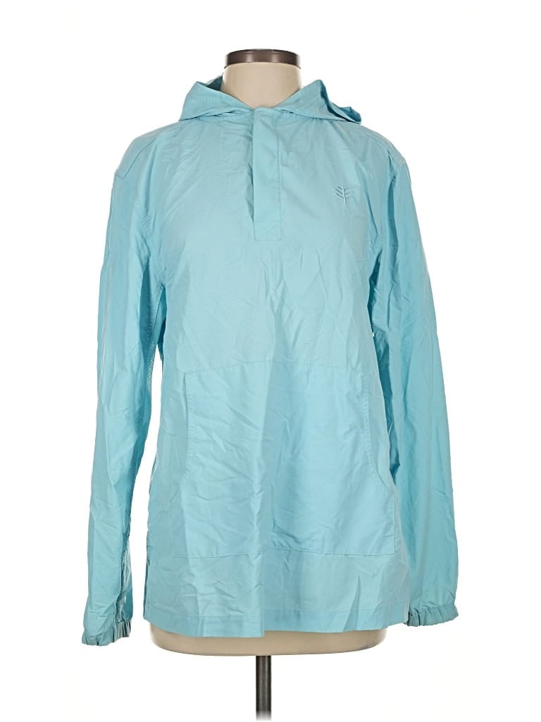 Pre-owned Coolibar Pullover Hoodie In Blue