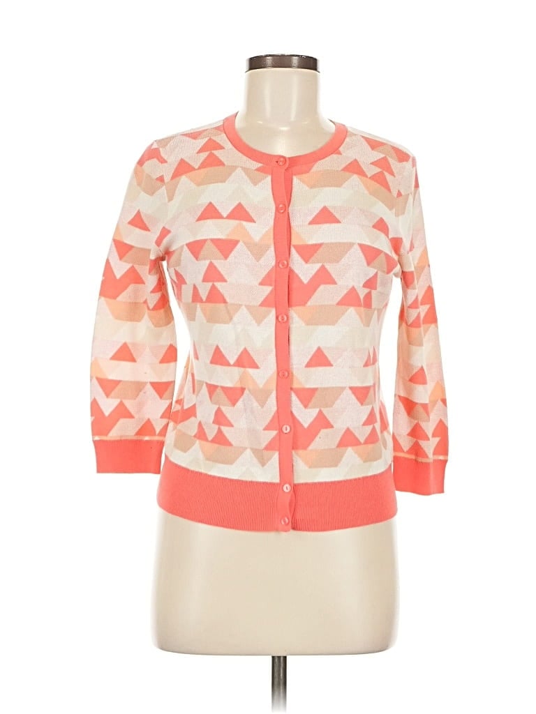 Pre-owned Halogen Cardigan Sweater In Orange